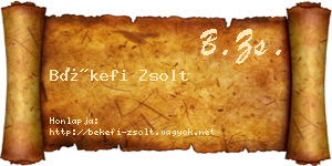 Békefi Zsolt névjegykártya